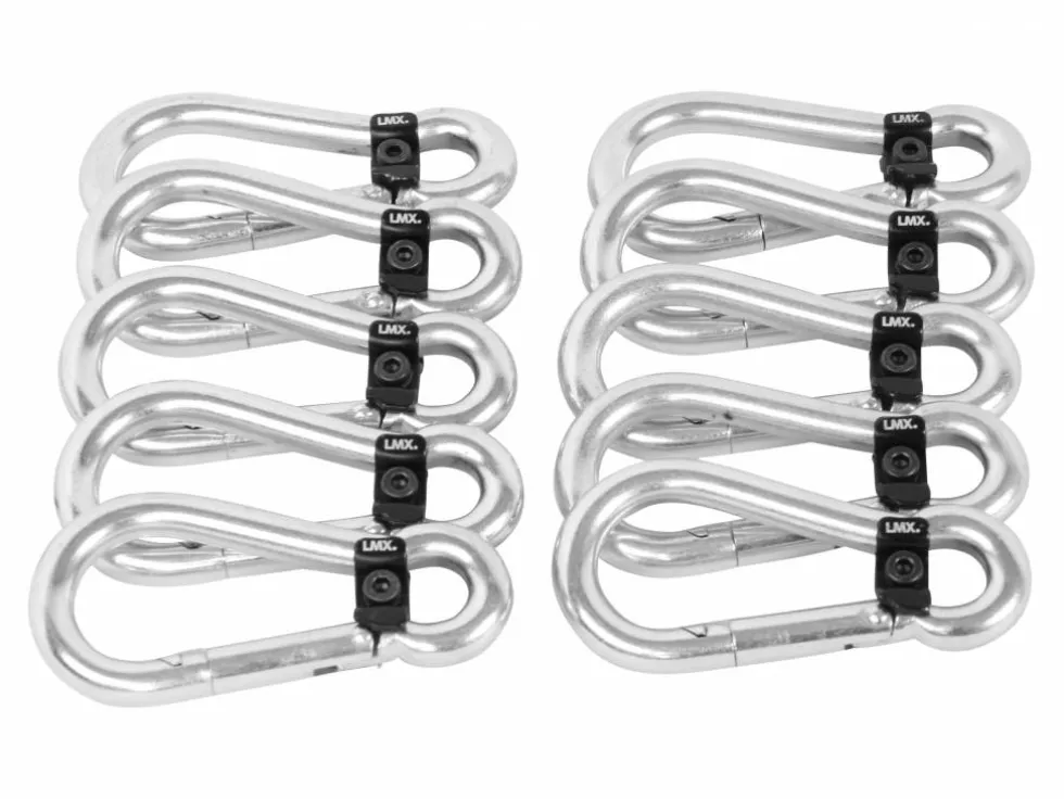 Lifemaxx LMX Karabijnhaken - Snaphook met slot - 10 Stuks