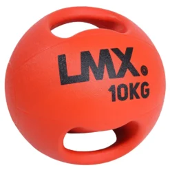 Lifemaxx LMX Medicijn bal - Double Handle Medicine Ball - 10 kg - Rood