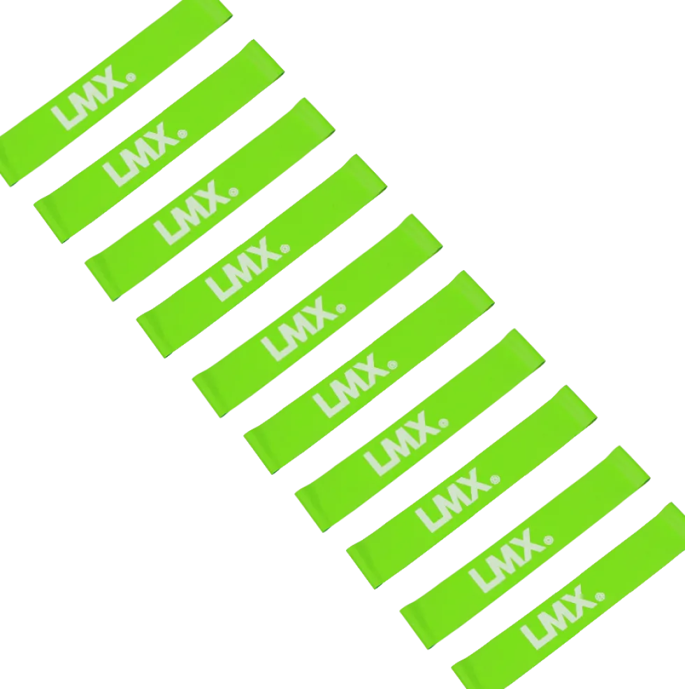 Lifemaxx LMX Mini Weerstandsband - Licht - Groen - 10 stuks
