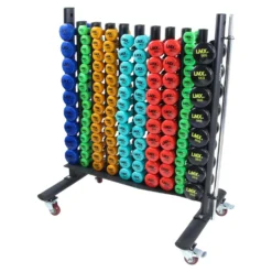 Lifemaxx LMX Vinyl Dumbbell Rack - Opbergrek - Zwart