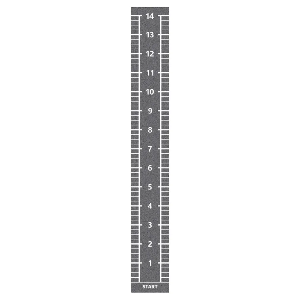 Lifemaxx Sprinttrack - Kunstgras - 2 x 15 m - Grijs