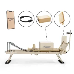Mewave Pilates Reformer Pro Complete Set - Beige