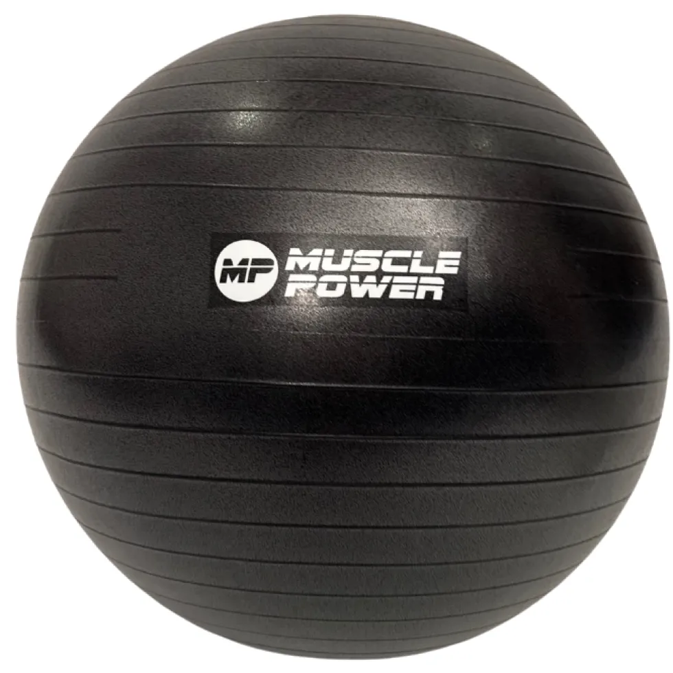 Muscle Power Anti-Burst Fitnessbal - Zwart - 55 cm