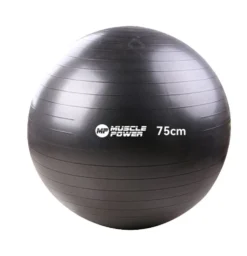 Muscle Power Anti-Burst Fitnessbal - Zwart - 75 cm