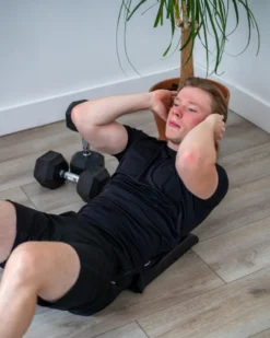 Muscle Power Buikspiermat - Ab Mat - Zwart