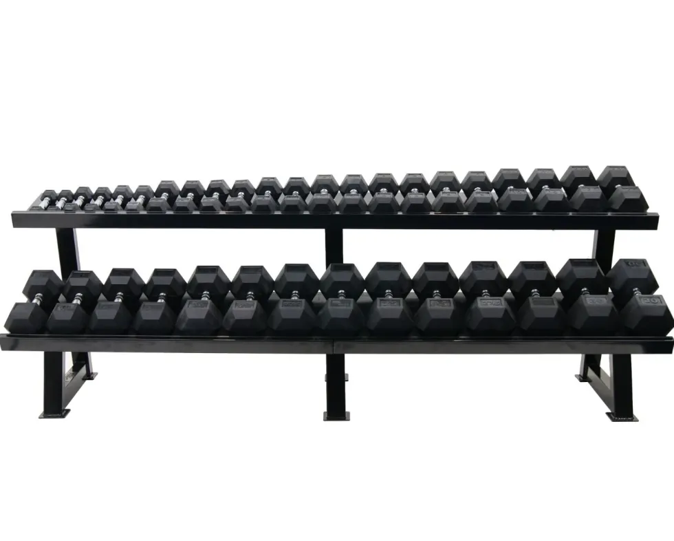 Muscle Power Dumbbellrek Heavy 2-laags - Zwart