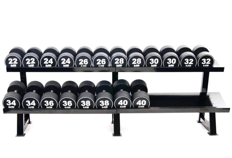 Muscle Power Dumbbellrek Heavy 2-laags - Zwart