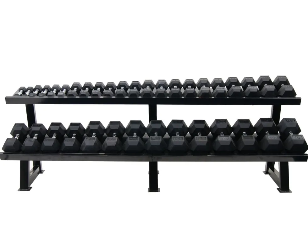 Muscle Power Dumbbellrek Heavy 2-laags - Zwart