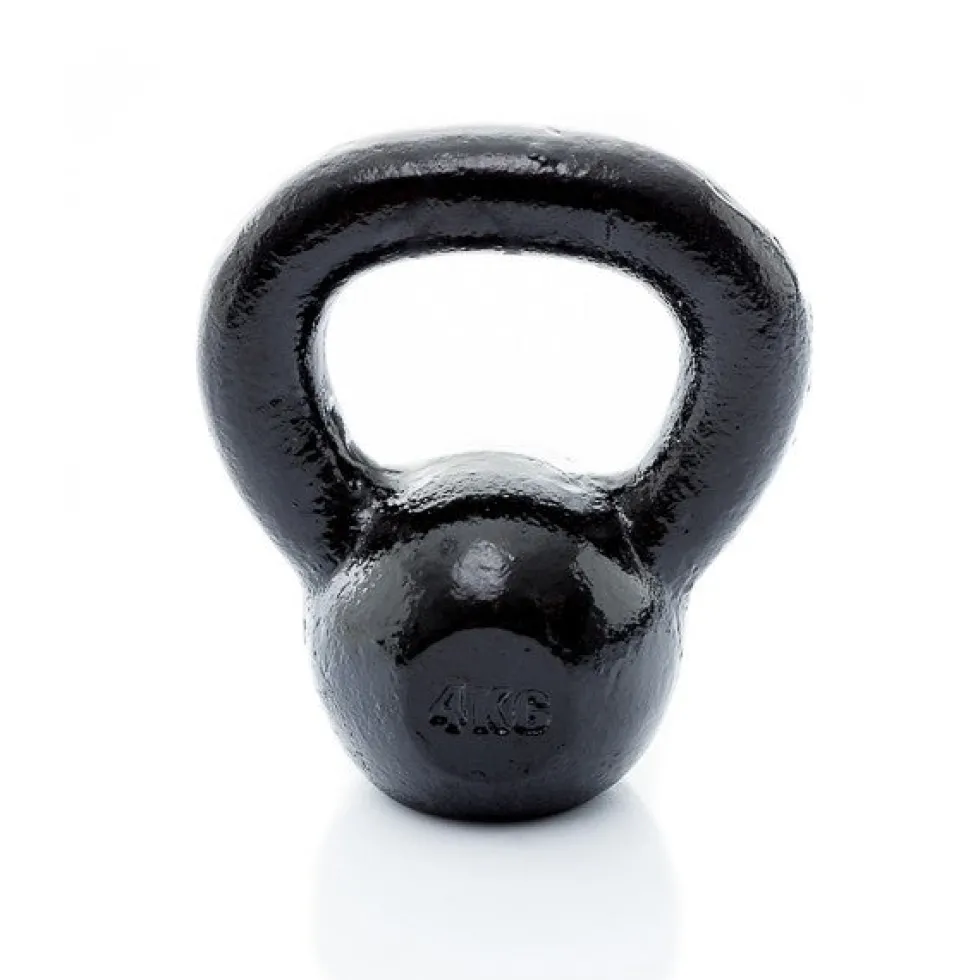 Muscle Power Gietijzeren Kettlebell - Zwart - 4 kg
