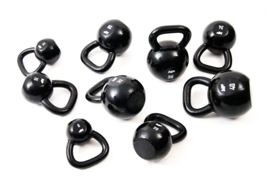 Muscle Power Gietijzeren Kettlebell - Zwart - 28 kg
