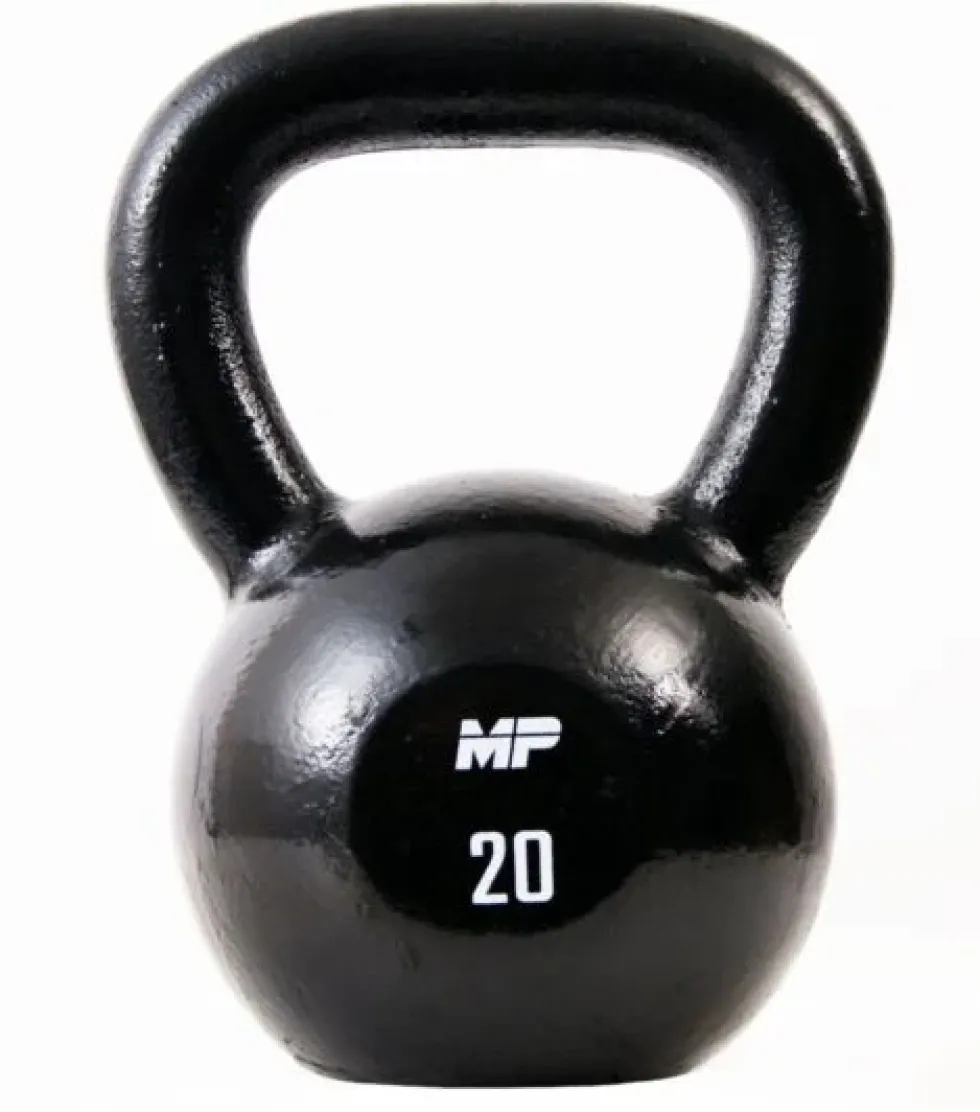 Muscle Power Gietijzeren Kettlebell - Zwart - 20 kg