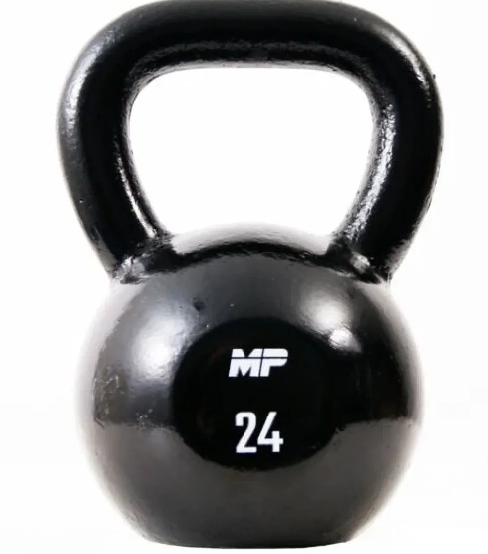Muscle Power Gietijzeren Kettlebell - Zwart - 24 kg