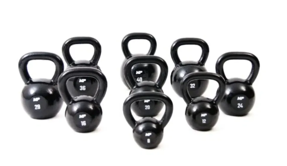 Muscle Power Gietijzeren Kettlebell - Zwart - 24 kg