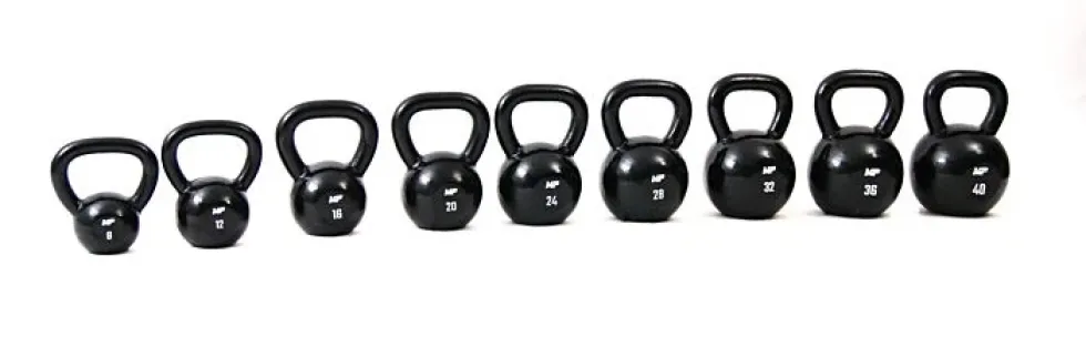 Muscle Power Gietijzeren Kettlebell - Zwart - 24 kg