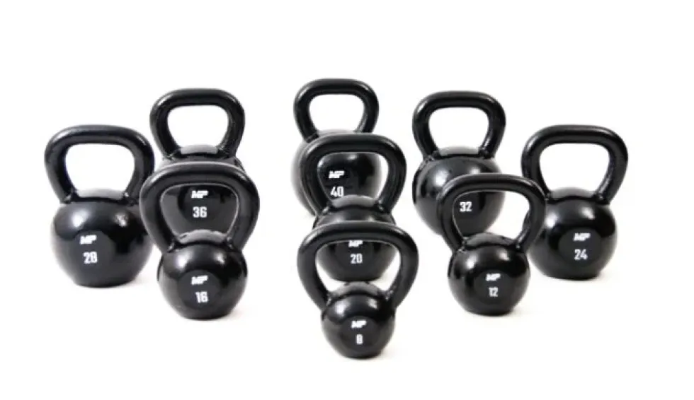 Muscle Power Gietijzeren Kettlebell - Zwart - 36 kg