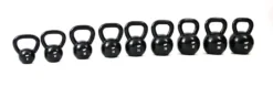 Muscle Power Gietijzeren Kettlebell - Zwart - 36 kg