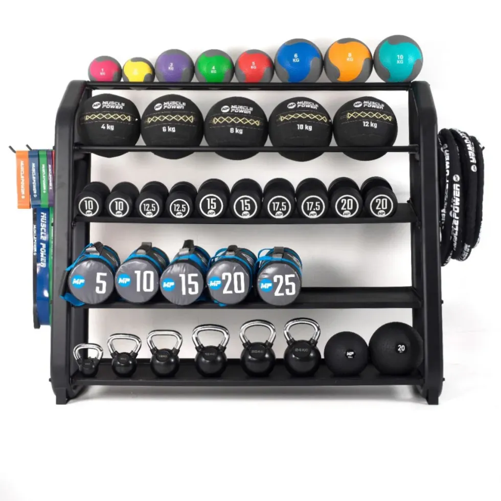 Muscle Power Multi Fitness Opbergsysteem - Zwart