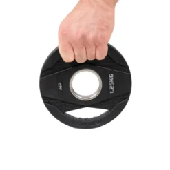 Muscle Power Olympische Halterschijf met Handgrepen - Rubber - 1,25 kg