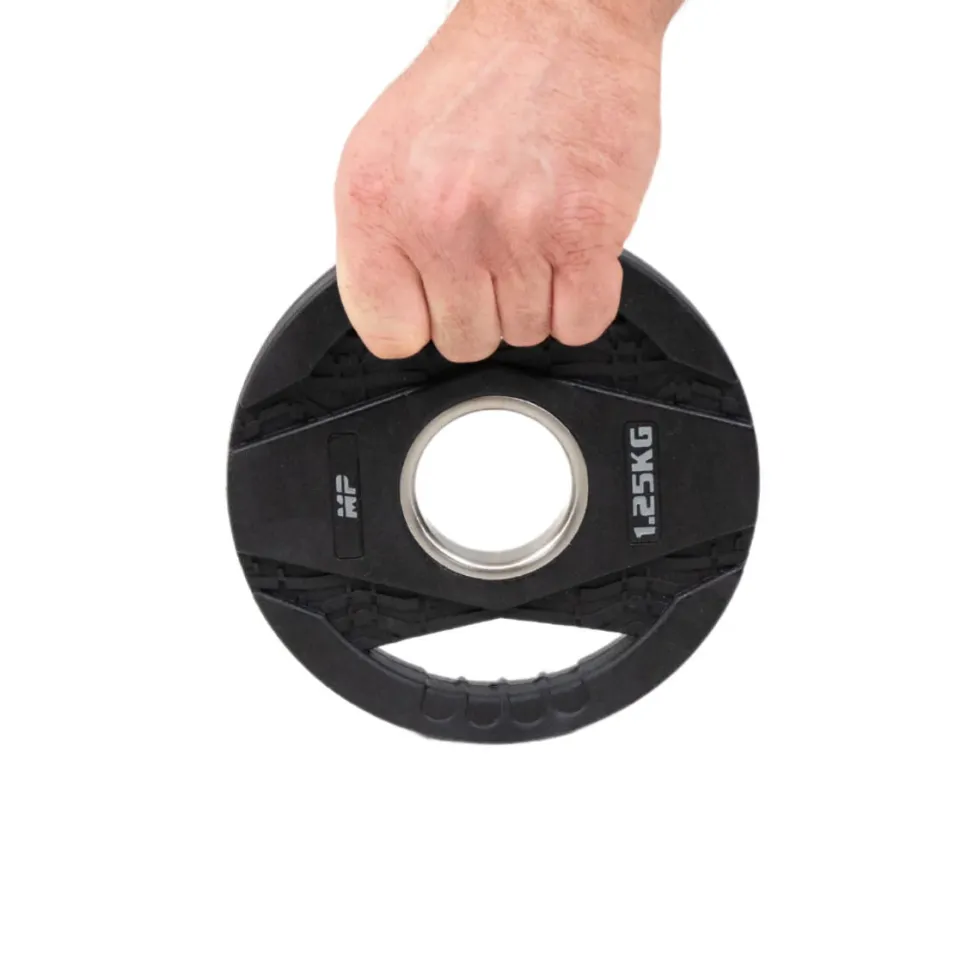 Muscle Power Olympische Halterschijf met Handgrepen - Rubber - 1,25 kg