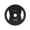 Muscle Power Olympische Halterschijf met Handgrepen - Rubber - 15 kg