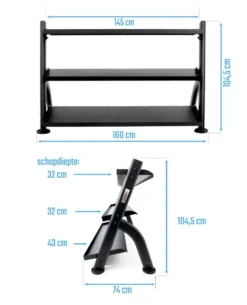 Muscle Power Opbergrek voor Kettlebells en/of Dumbbells