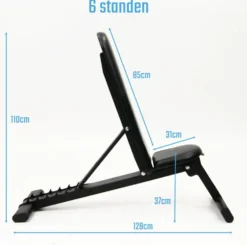 Muscle Power Opklapbare Trainingsbank - Zwart