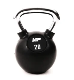 Muscle Power Rubberen Kettlebell - Zwart - 20 kg