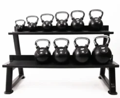 Muscle Power Rubberen Kettlebell - Zwart - 20 kg