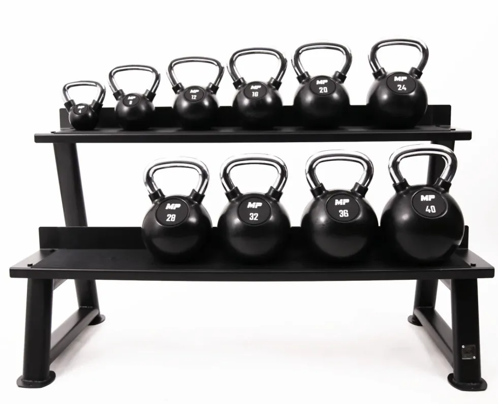Muscle Power Rubberen Kettlebell - Zwart - 20 kg