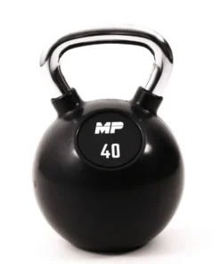 Muscle Power Rubberen Kettlebell - Zwart - 40 kg