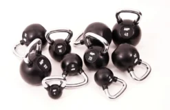Muscle Power Rubberen Kettlebell - Zwart - 28 kg
