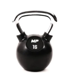 Muscle Power Rubberen Kettlebell - Zwart - 16 kg