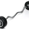 Muscle Power Vaste Curl Halterstang Rubber - 25 kg