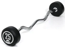 Muscle Power Vaste Curl Halterstang Rubber - 25 kg