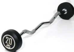 Muscle Power Vaste Curl Halterstang Rubber - 20 kg