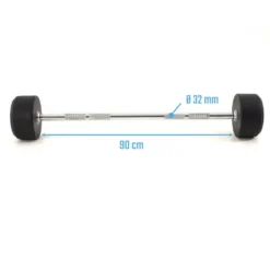 Muscle Power Vaste Halterstang Rubber - 10 kg