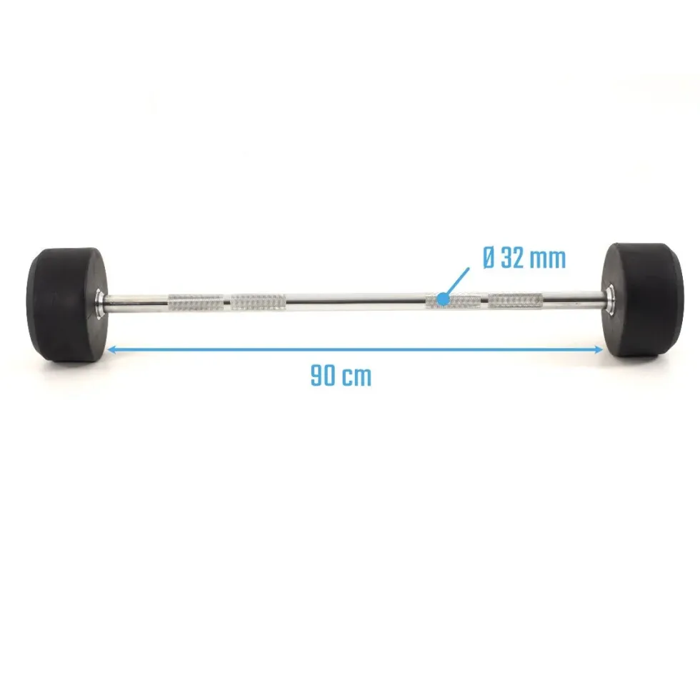 Muscle Power Vaste Halterstang Rubber - 15 kg