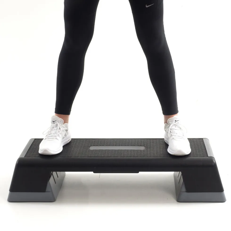 Muscle Power Verstelbare Aerobic Step - Monoblok XXL - Zwart/Grijs