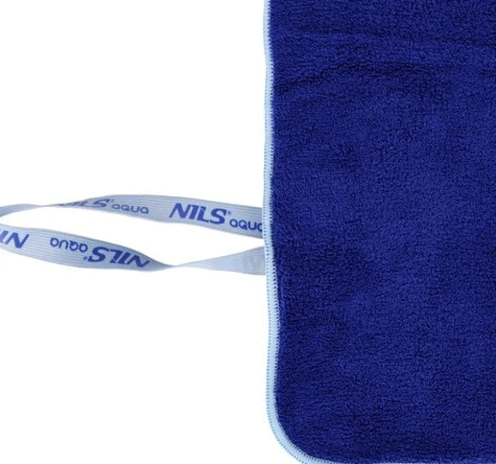 NILS Aqua Microvezel Badstof Handdoek - Donkerblauw - 160 x 80 cm