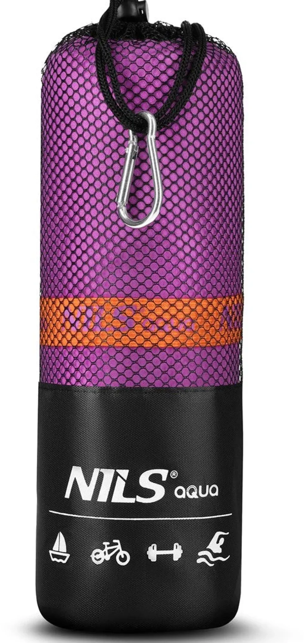 NILS Aqua Microvezel Handdoek - Paars - 180 x 100 cm
