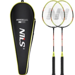 NILS Badminton Set - 2 Rackets en Opberghoes
