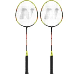 NILS Badminton Set - 2 Rackets en Opberghoes