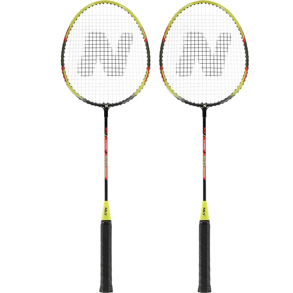 NILS Badminton Set - 2 Rackets en Opberghoes