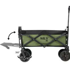 NILS Camp Opvouwbare Bolderkar - Groen - 150L