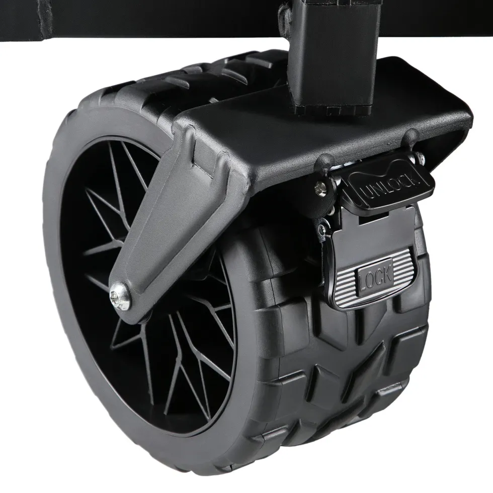 NILS Camp Opvouwbare Bolderkar - Zwart - 160L