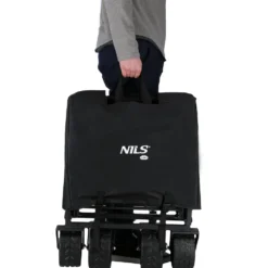 NILS Camp Opvouwbare Bolderkar - Zwart - 160L