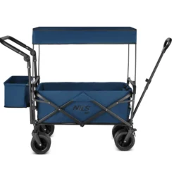NILS Camp Opvouwbare Bolderkar - Blauw - 120L