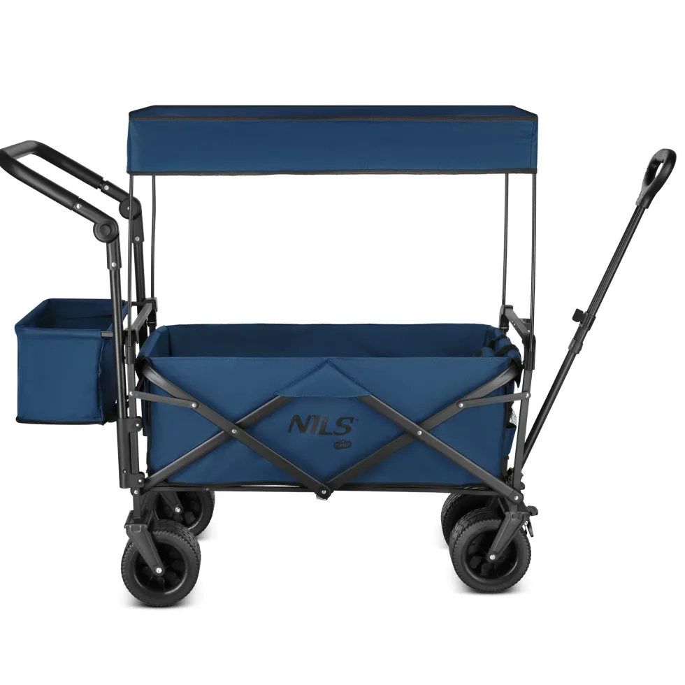 NILS Camp Opvouwbare Bolderkar - Blauw - 120L