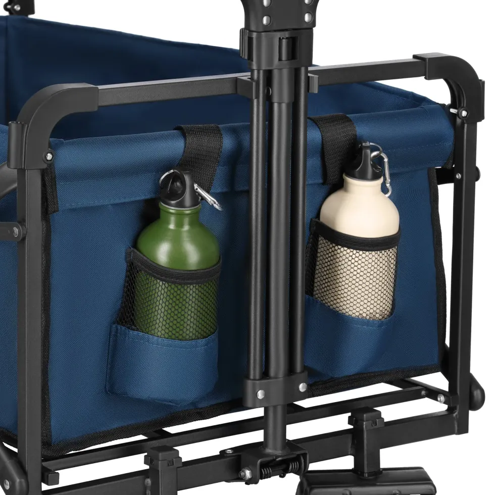 NILS Camp Opvouwbare Bolderkar - Blauw - 120L