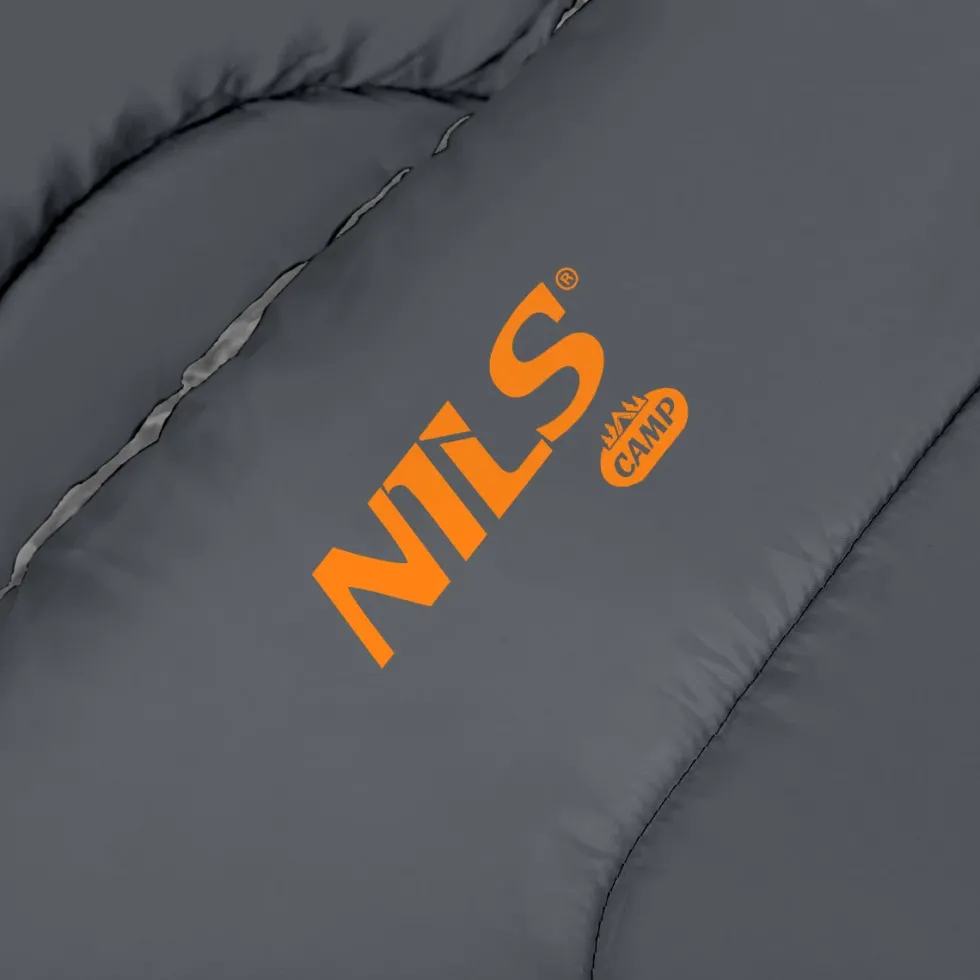NILS Camp Slaapzak - Antraciet/Oranje - Maat L